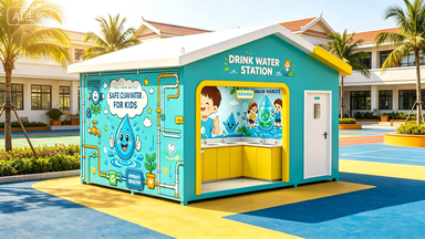 All-in-One Kids School Water Station – előre gyártott campus megoldás?